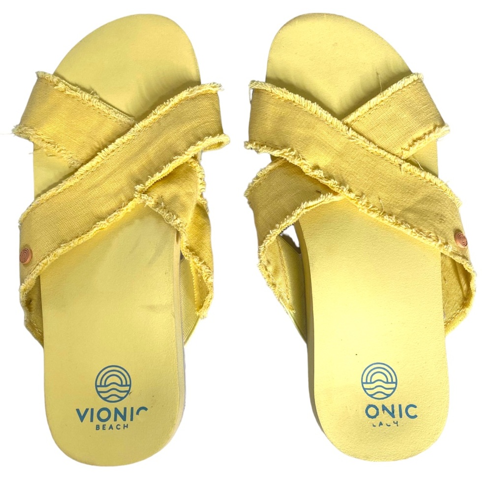 Vionic Beach Panama Yellow Slide Size 8